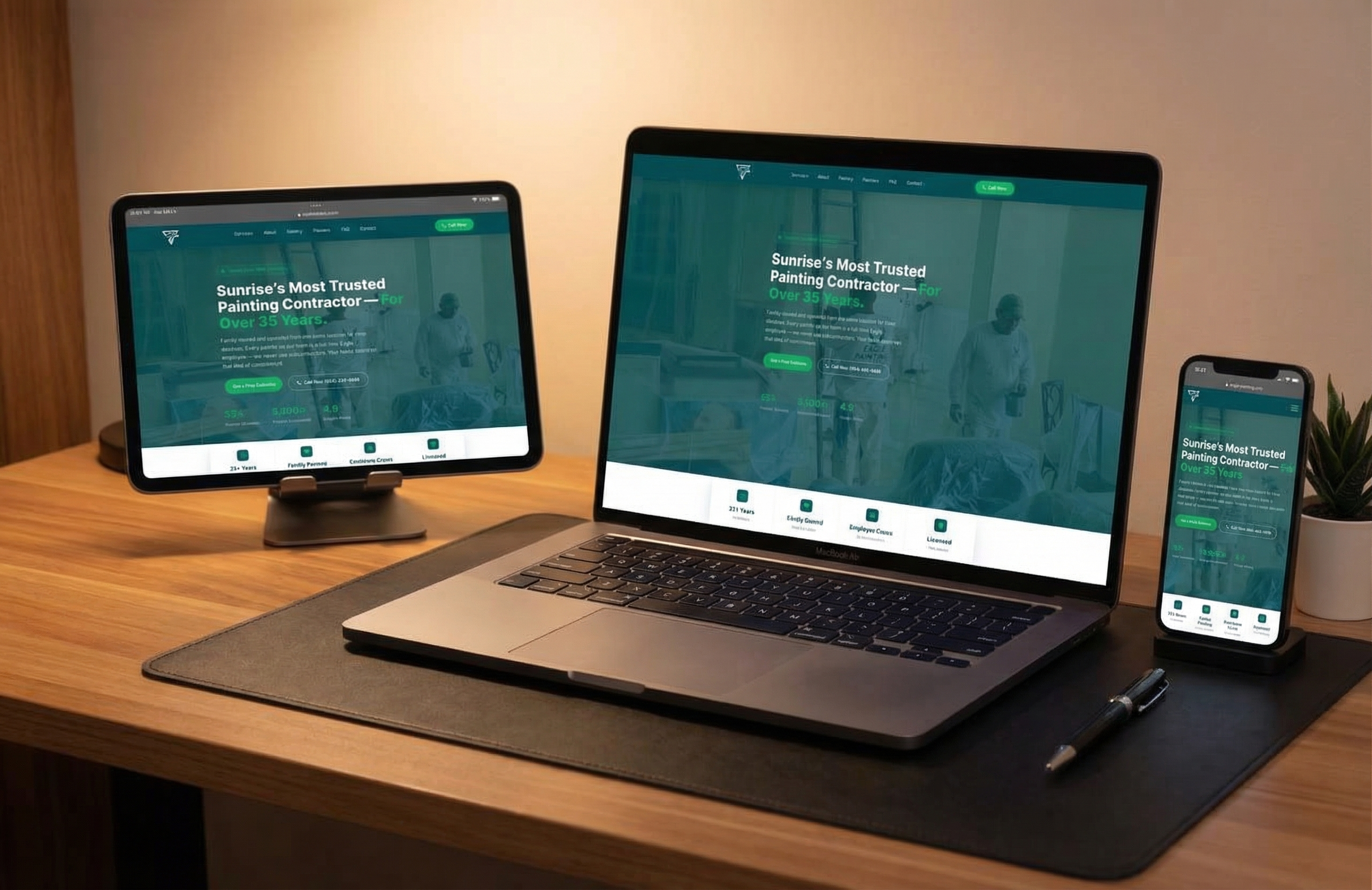 Eagle Painting Website Mockup